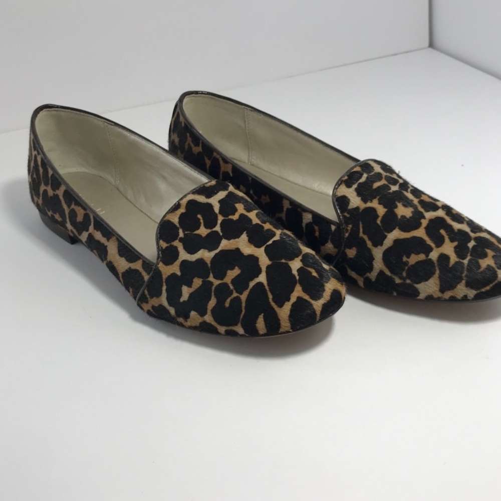 Coach Brown and Black Leopard Print Loafers